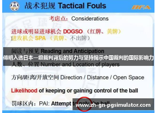 傅明入选日本一级裁判背后的努力与坚持揭示中国裁判的国际影响力
