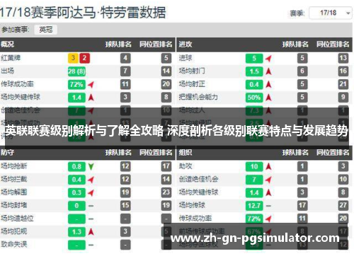 英联联赛级别解析与了解全攻略 深度剖析各级别联赛特点与发展趋势